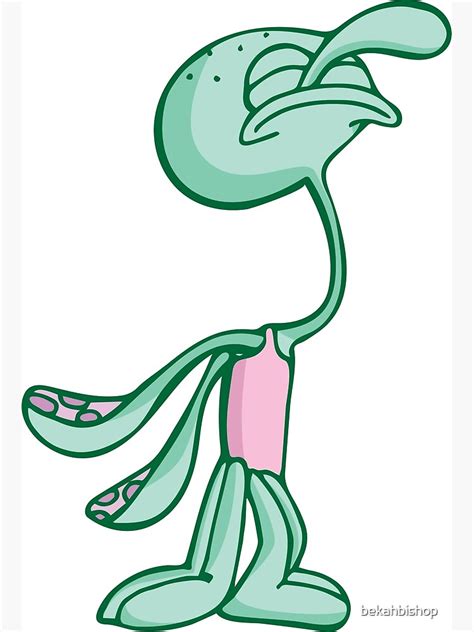 Squidward Dancing Poster For Sale By Bekahbishop Redbubble