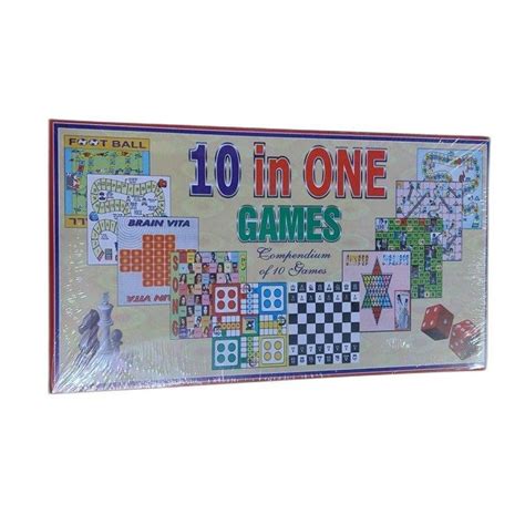 Wooden Laminated 10 In 1 Fun Game Board Number Of Players 4 Players