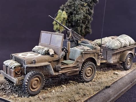 Us Willys Mb Jeep Plastic Model Military Vehicle Kit 135 Scale