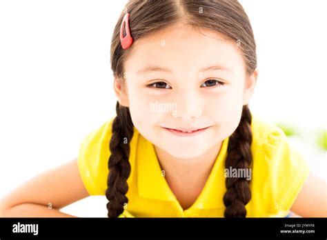 Closeup Portrait Of Smiling Little Girl Stock Photo Alamy