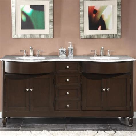 Bathroom vanities combo furniture 72 inch wood bathroom vanity. Silkroad Exclusive 72-in Dark Walnut Double Sink Bathroom ...