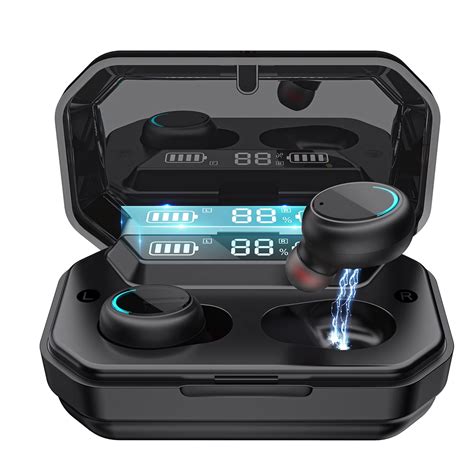 wireless earbuds bluetooth 5 0 headphones ipx7 waterproof tws deep bass stereo noise cancelling