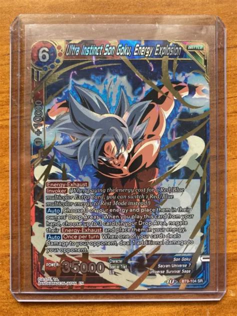 Dragon Ball Super Tcg Ultra Instinct Son Goku Energy Explosion Sr Card