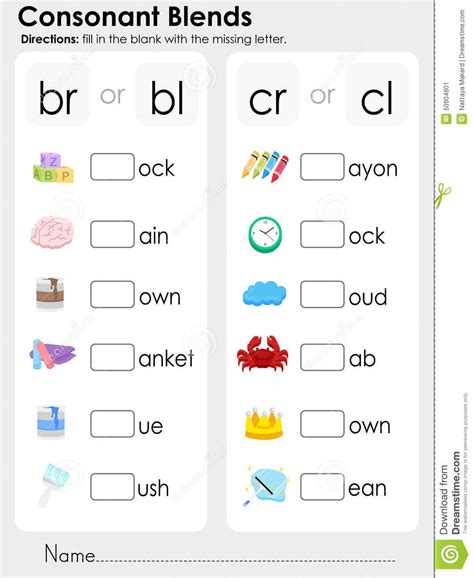 Teach Child How To Read Free Printable Consonant Blends Worksheets For