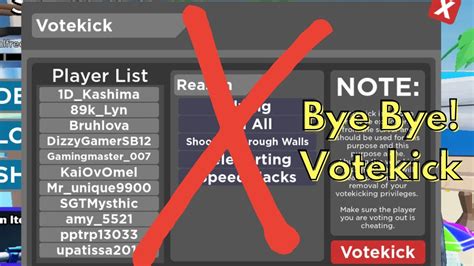 Votekick Has Been Removed Bye Bye Votekick Roblox Arsenal Youtube