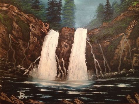 My Painting Deep Woods Waterfall This Was Done Using Oil Paint And
