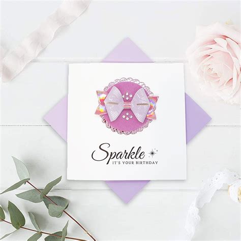 Handmade Birthday Card Sparkle Swarovski CrystalsFelt Etsy