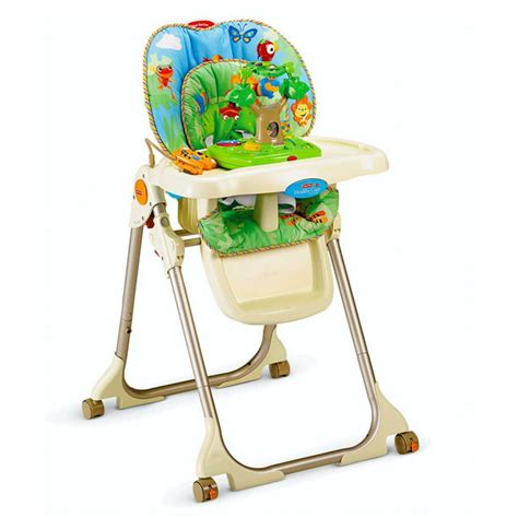 Fisher Price Rainforest Healthy Care High Chair With Dishwasher Safe