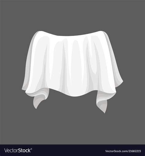 Satin Fabric With Wavy Folds White Silk Cloth Vector Image
