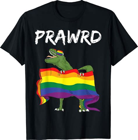 Amazon Com Dinosaur T Rex Rawr Pride Parade Gay Lesbian Rainbow Flag