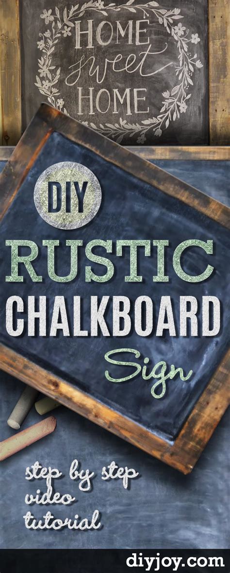 Simple home art decor ideas. DIY Rustic Chalkboard Sign