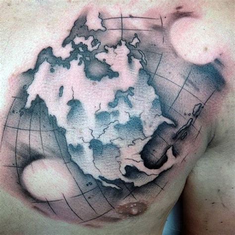 World Map Tattoo Designs For Men Adventure The Globe