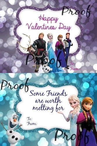 Frozen Valentine Cards 2 3x4 In A 4x6 Design Vlc01 Now Available As