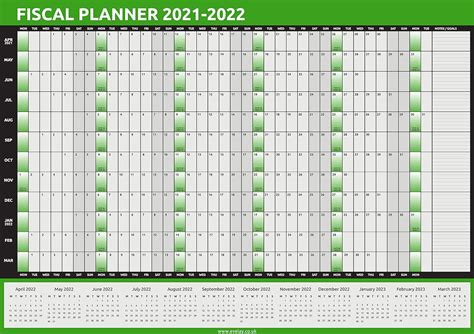 2021 2022 Wall Planner Fiscal A1 Size Full Year Wall Calendar Home