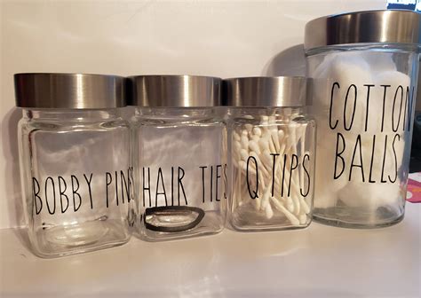 Custom Glass Bathroom Jars With Lids Bathroom Jars Bathroom Jars