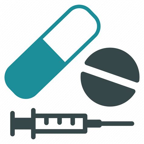 Drugs Medical Supply Medicine Pharmacy Pill Syringe Tablet Icon