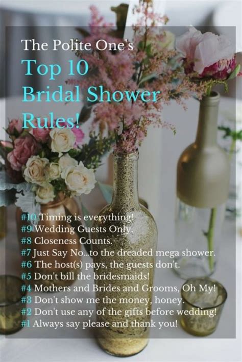 the top 10 rules of bridal shower etiquette