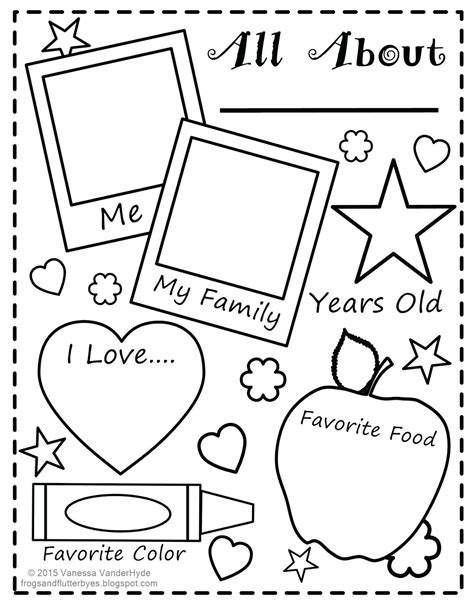 Free Printable All About Me Worksheet Free Printable A To Z
