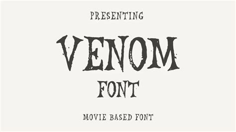 Venom Font Free Fonts World