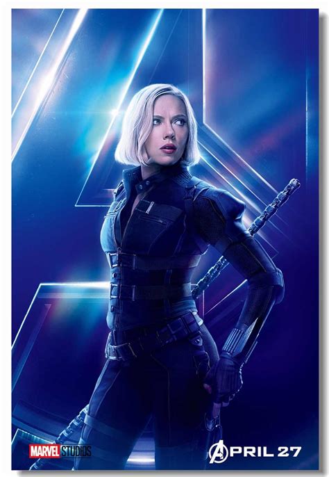 Posters of marvel studios film captain america: Custom Canvas Wall Decor Scarlett Johansson Black Widow ...