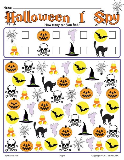 Free Printable Halloween Preschool Activities Teaching Treasure
