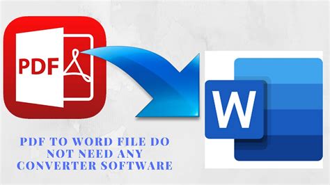 How To Convert Pdf To Word Document Youtube