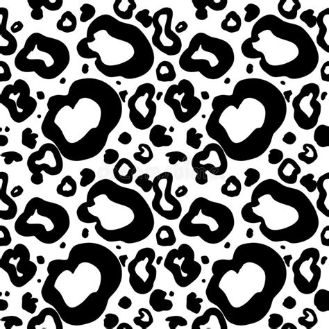 Illustration Of Seamless Black White Pattern Of Leopard Skin Stock Illustration Illustration