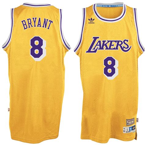 Mens Los Angeles Lakers Kobe Bryant Adidas Gold Hardwood Classics
