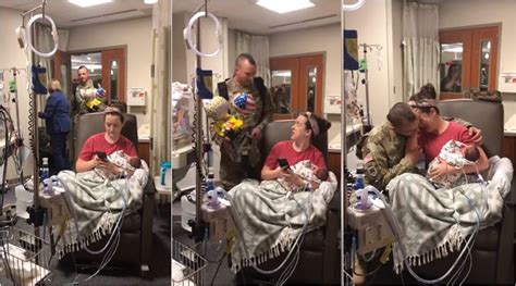 Video Of Soldier Surprising Wife In Hospital After Birth Of Twins Goes Viral Trending News