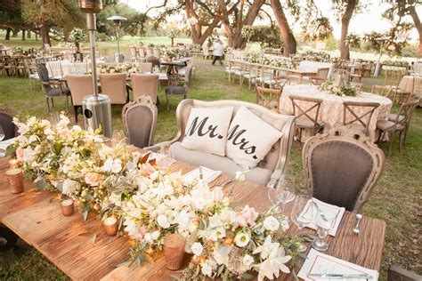 Rustic Head Table With Mr And Mrs Pillows