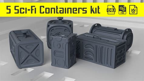Sci Fi Containers Kit 3d Model Cgtrader