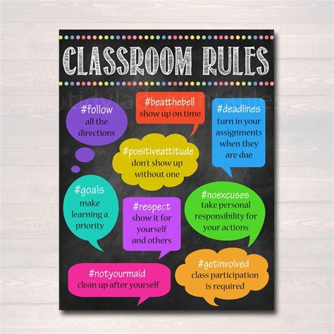 Classroom Rules Hashtag Posters Classroom Rules Poster Classroom Vrogue