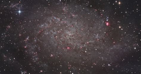 M33 Triangulum Galaxy With H Alpha Enhanced Rastrophotography