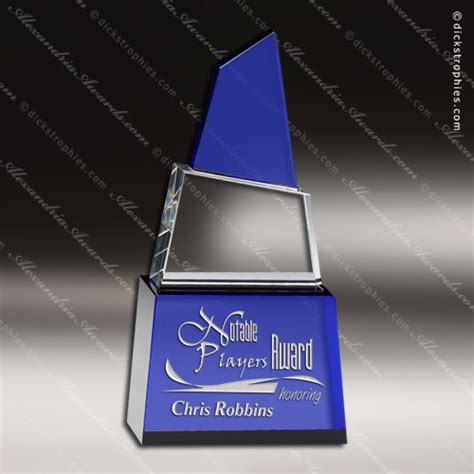 Blue Accented Crystal Awards