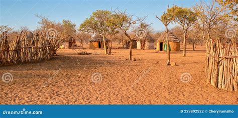 Traditional African Architecture In A Small Himba Village In Namibia
