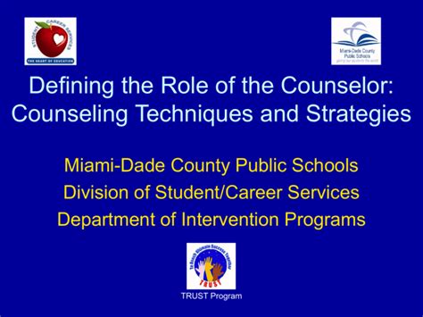Defining The Role Of The Counselor Counseling