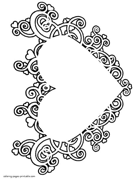 Valentines hearts free printable coloring pages blank happy day. Heart coloring sheet that you can print || COLORING-PAGES ...