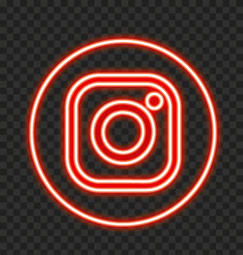 Png Red Neon Instagram Logo Icon Citypng