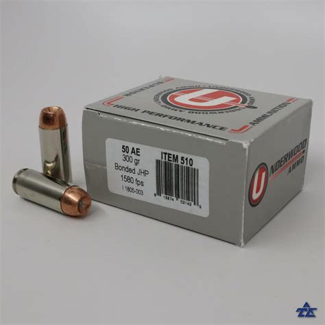 Underwood 50 Action Express Ammo 300gr Self Defense Jacketed Hollow