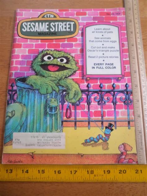 Sesame Street Magazine 1973 22 Issue Oscar The Grouch Cover £634