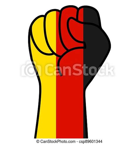 Raised German Fist Flag The Hand Of Germany Fist Shape Germany Flag