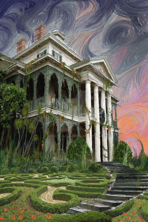 The Haunted Mansion Sunrise By Adamtaula On Deviantart