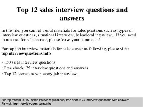 What Are The Best Sales Interview Questions