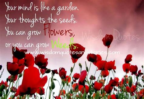 Your Mind Is A Garden Your Thoughts Are The Seeds Wisdom Quotes And Stories