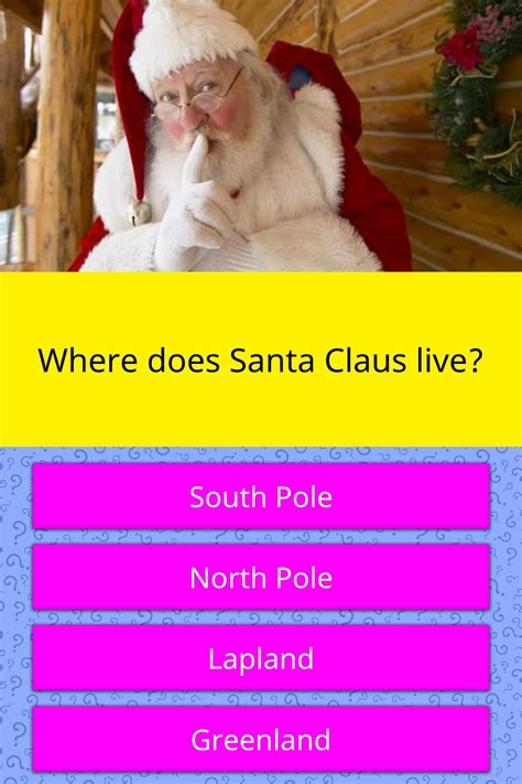 Where Does Santa Claus Live Trivia Questions Quizzclub
