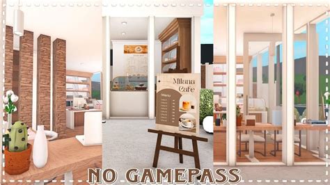 5x5 Aesthetic Cafe No Gamepass Bloxburg Build Roblox Youtube