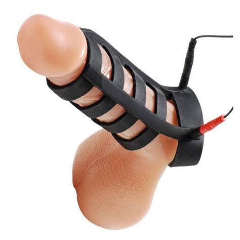 Zeus Silicone Power Cage E Stim Cock And Ball Sheath Black Sex Toys At Adult Empire