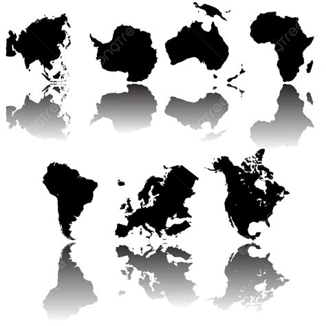 Silueta De Mapas De Continentes Png Dibujos Mapa Planeta Antártida
