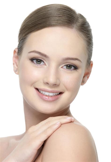 Happy Cheerful Face of Woman Stock Photo - Image of pretty, skin: 19045600