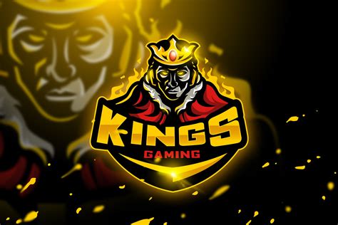Kings Gaming Mascot And Esport Logo Creative Logo Templates ~ Creative Market